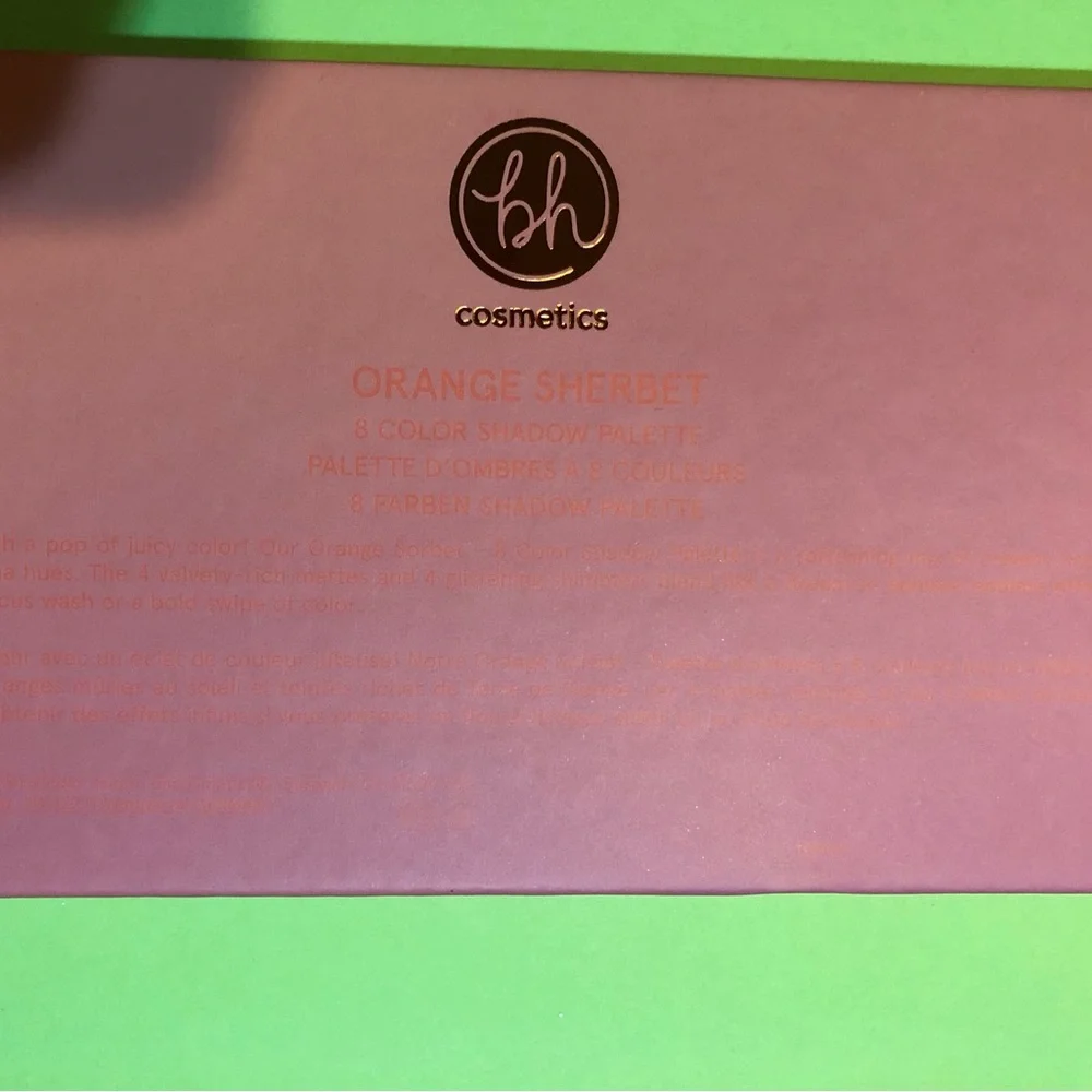 BNIB! BH Cosmetics Sweet Shoppe Orange Sorbet 8 color Eyeshadow Palette 🎨 🍊👀